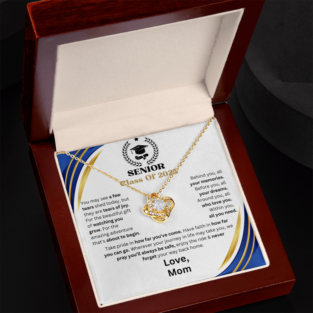 Graduation Love Mom l "Take Pride in How far You've Come" l Love Knot Necklace