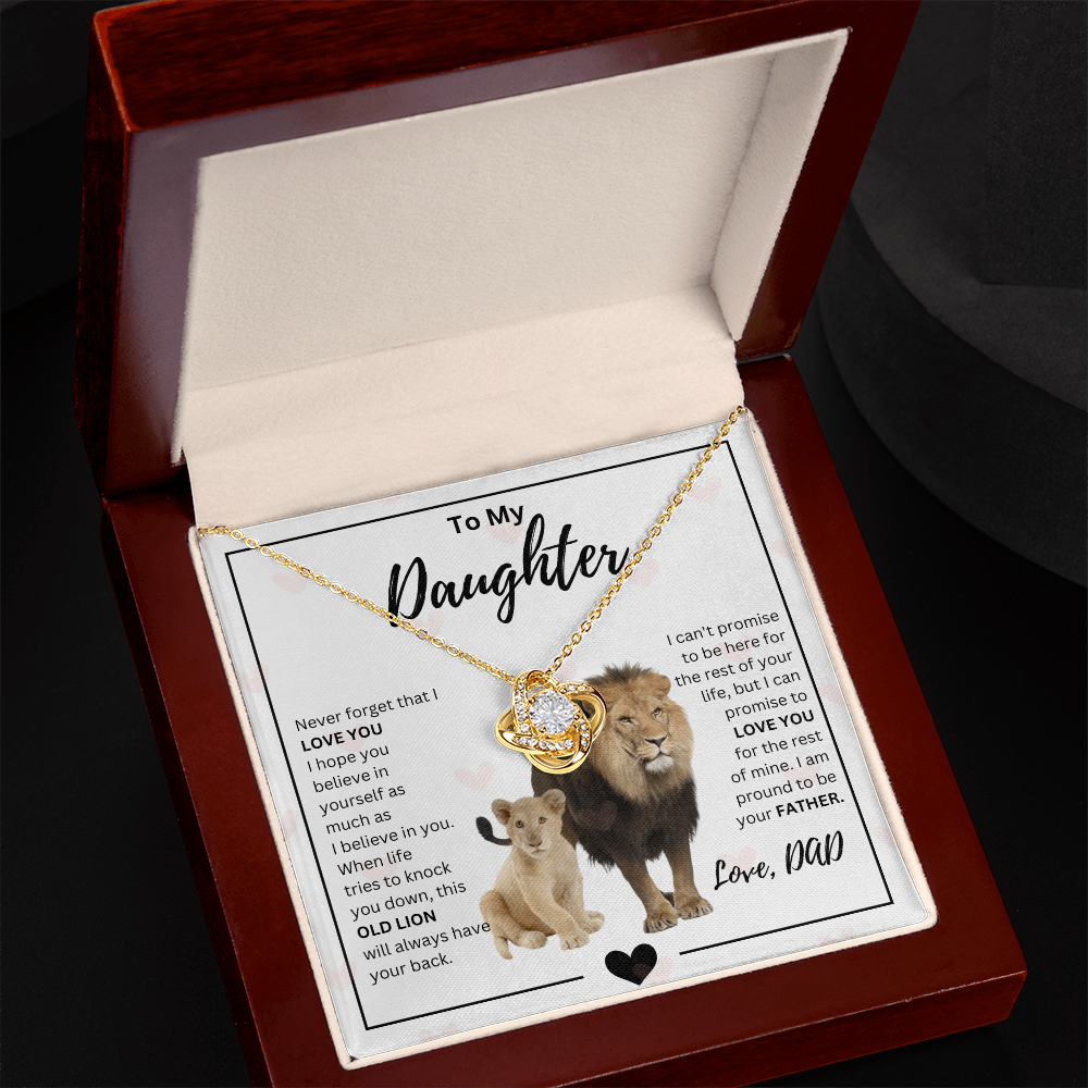 To My Daughter | Proud To Be Your Father (Love Knot Necklace)