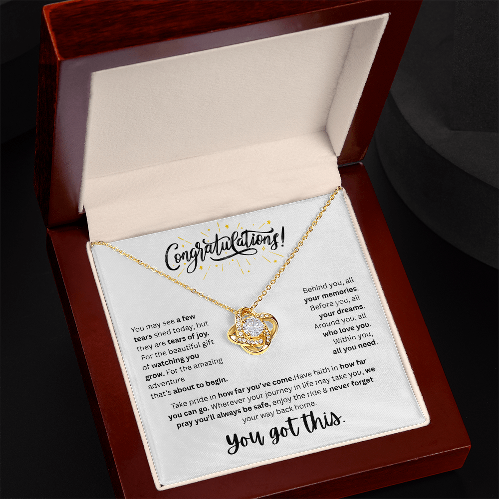 Graduation Gift l You Got This l Love Knot Necklace
